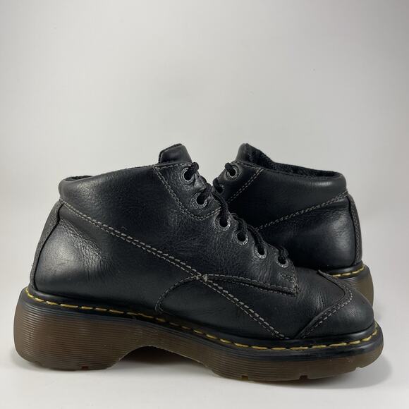 Dr. Martens Doc Daisy 12278 Chunky Wingtip Ankle Boots Womens Size 9 Black - Picture 4 of 11